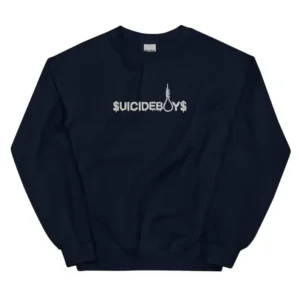 Embroidered Suicide Boys Sweatshirt Blue