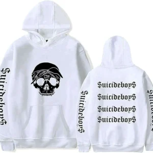 $uicideboy$ Long Sleeve White Hoodie